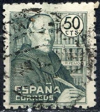 z vendido España 1947 1011 Sello º Personajes Padre Benito J. Feijoo Timbre Espagne Spain Spagna Espana Spanje Spanien 